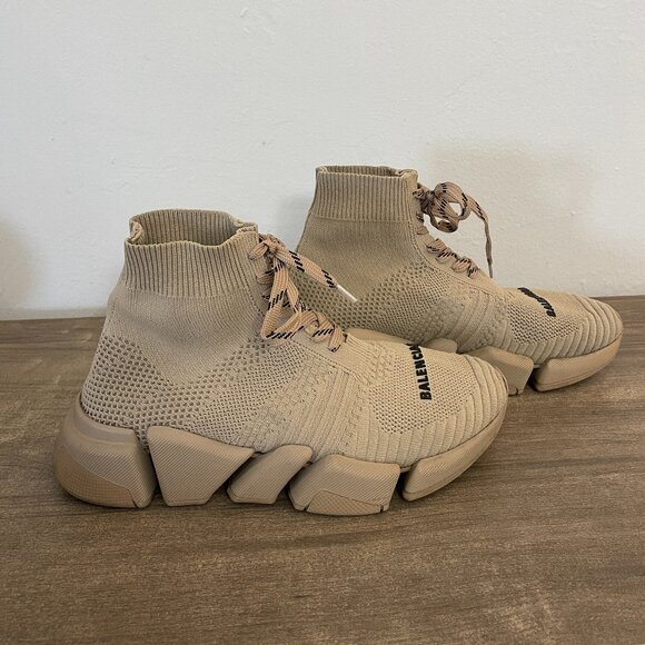 Balenciaga Speed 2.0 Lace-up Knit Sneaker in Beige size 36 - Picture 4 of 8